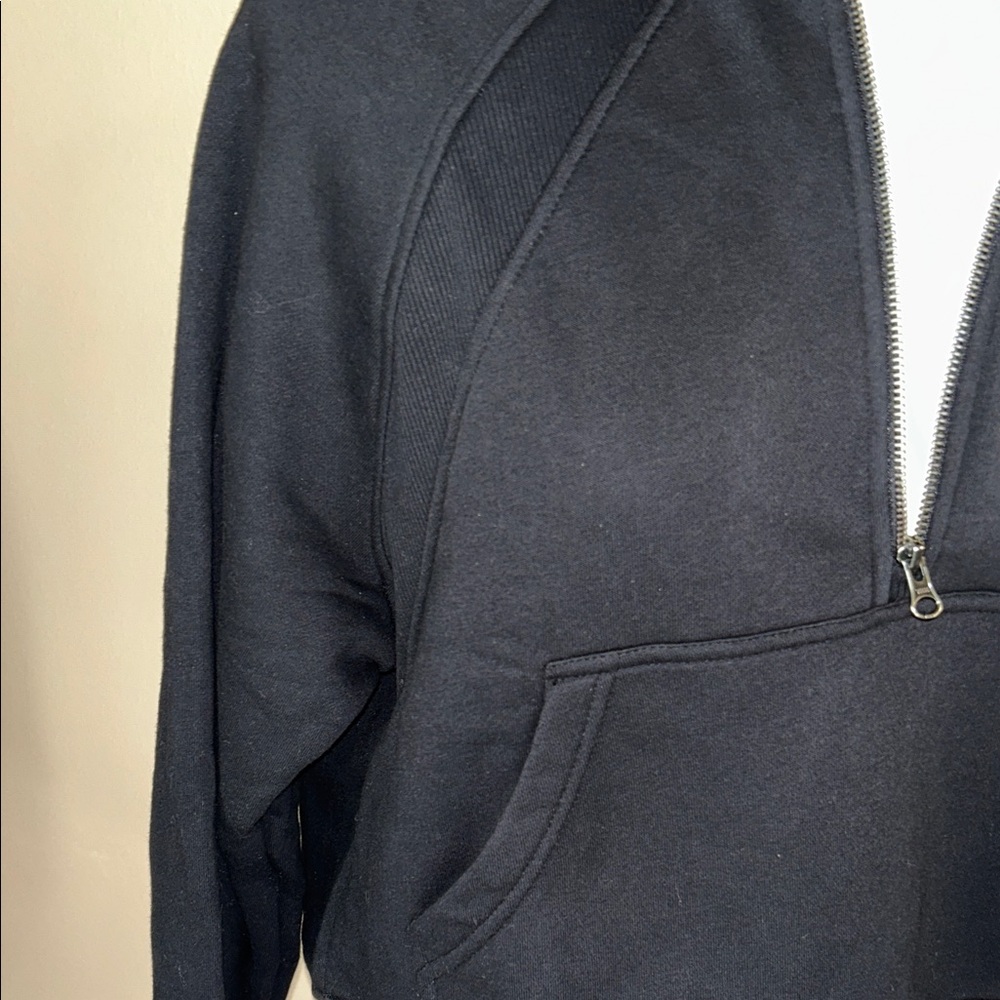 Black Quarter-Zip Sweatshirt - Picture 3 of 5